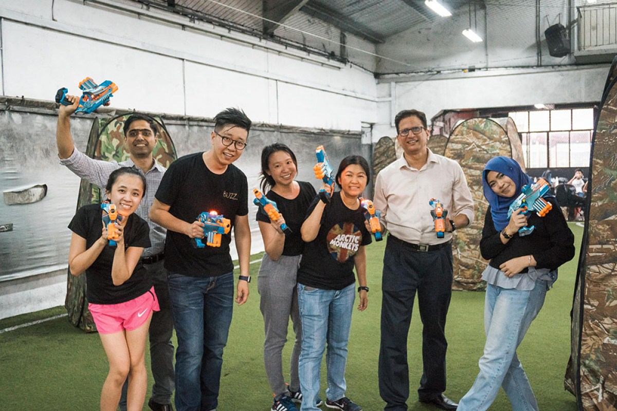 Team building event in action
